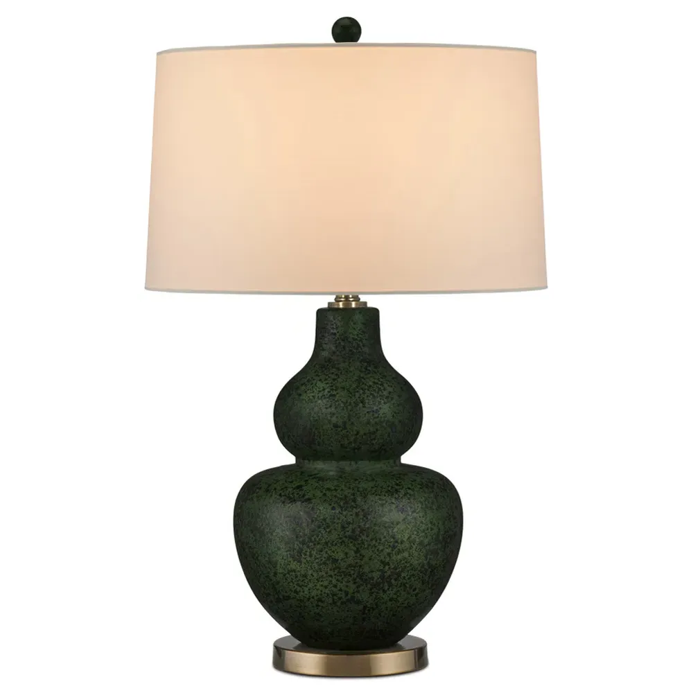 Kimino Gourd Table Lamp - Green, Ceramic