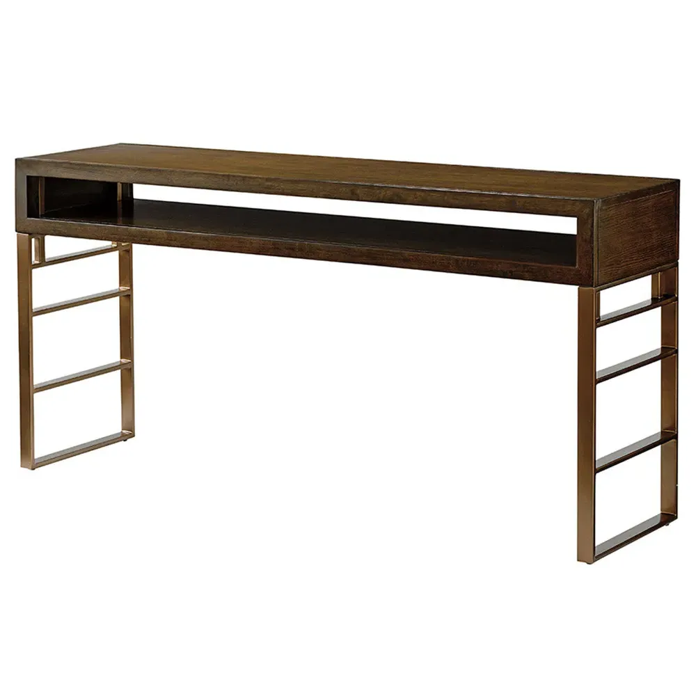 Kinetic Rectangular Console - Brown, Oak image