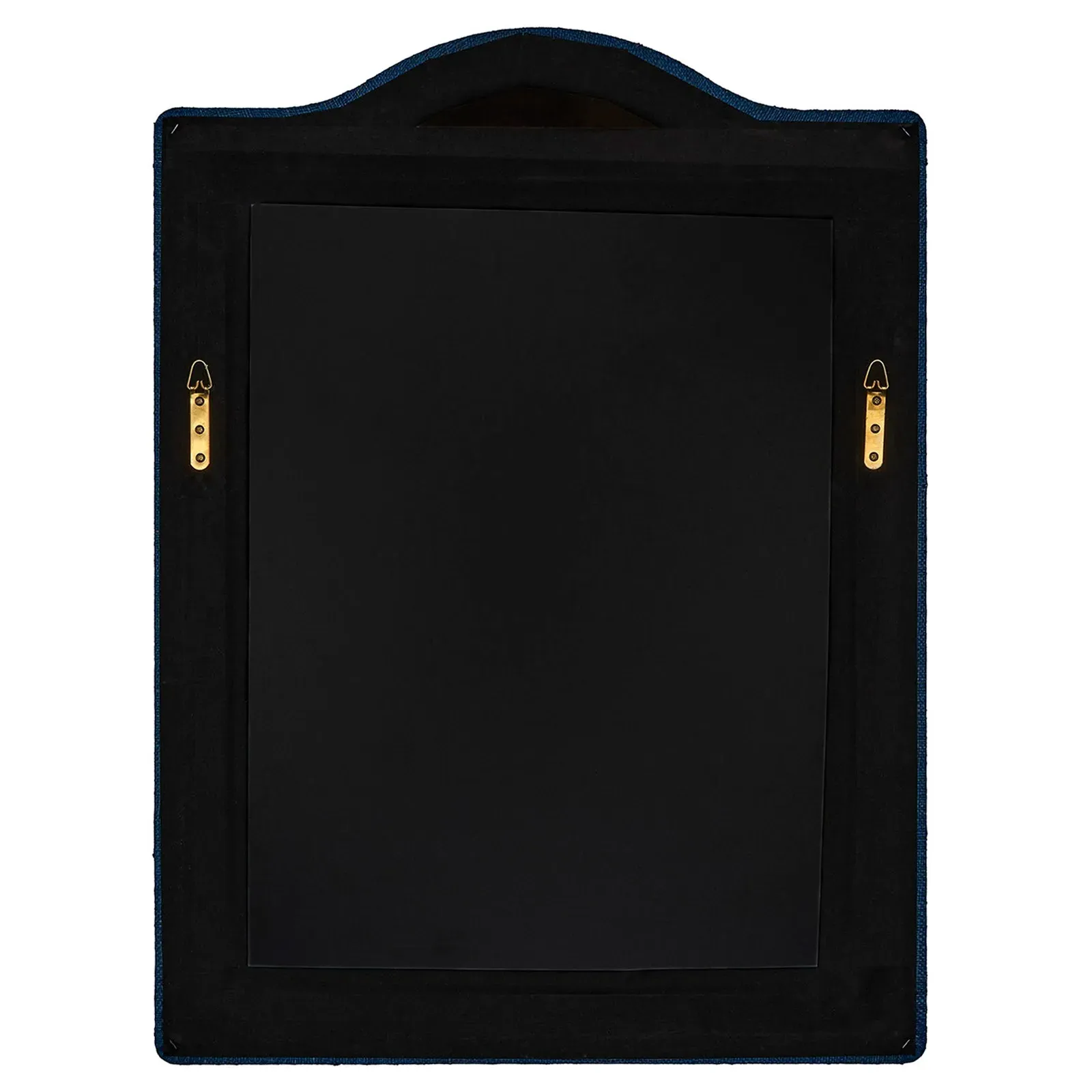 Kingsley Arched Wall Mirror - Indigo Blue, Raffia