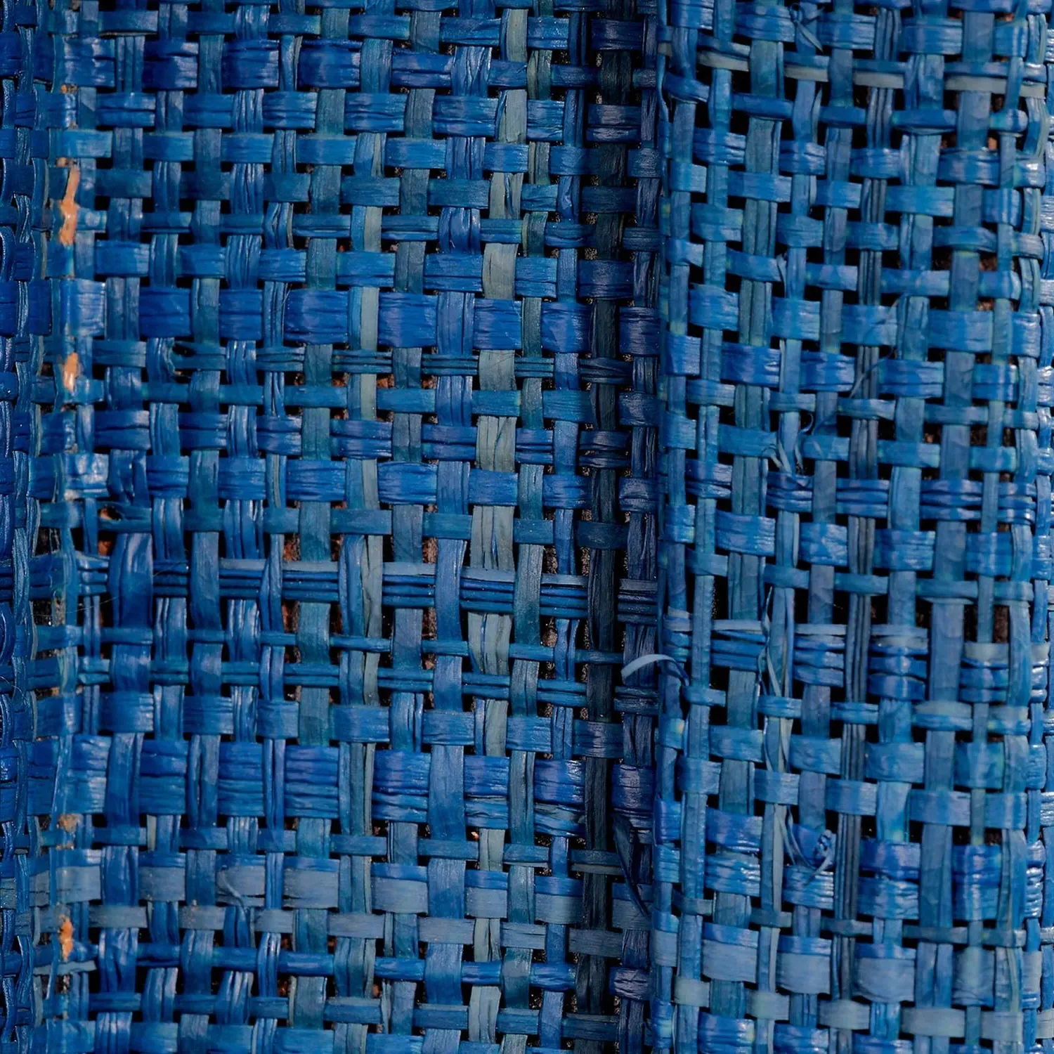 Kingsley Arched Wall Mirror - Indigo Blue, Raffia