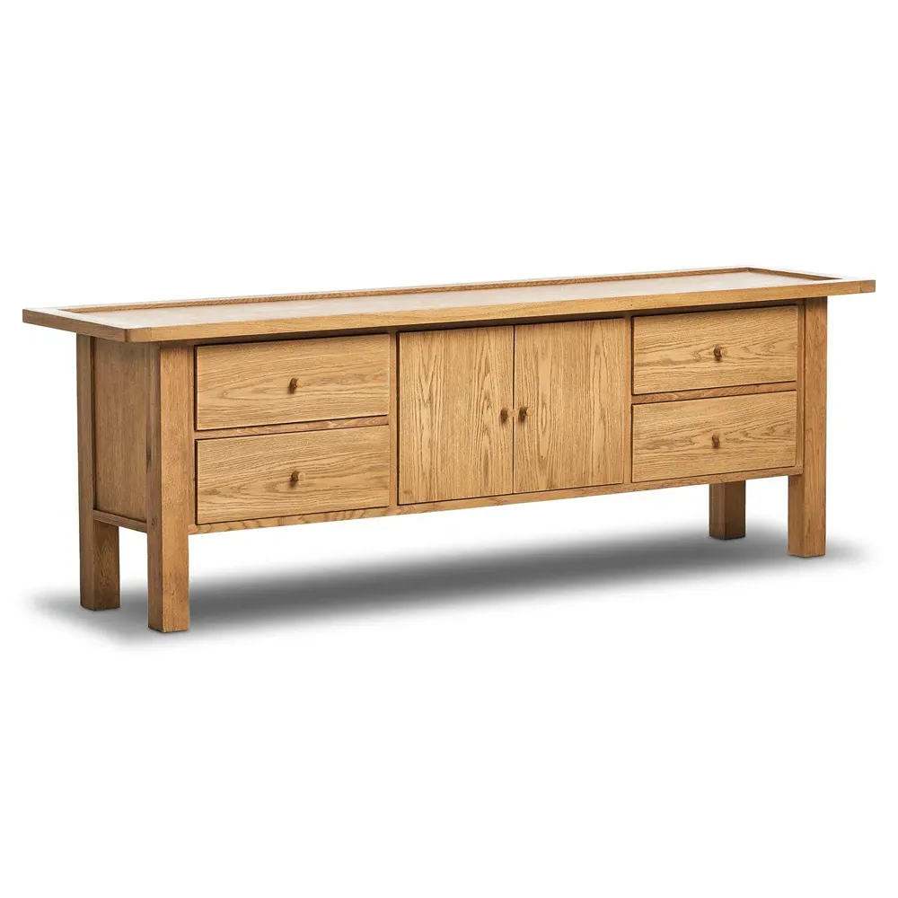 Kingsley Media Console with Storage - Brown, Oak