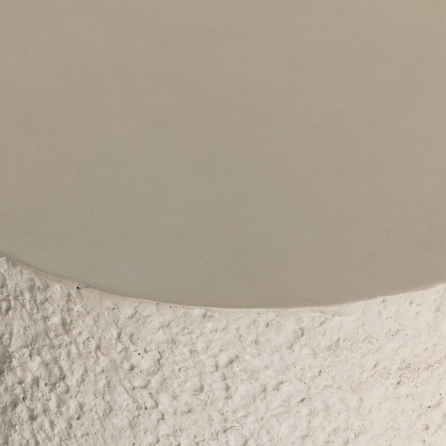 Kingston Round Drum Outdoor End Table - White, Concrete