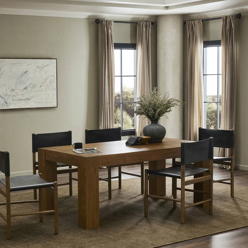 Kinsey Rectangular Dining Table - Brown, Parawood