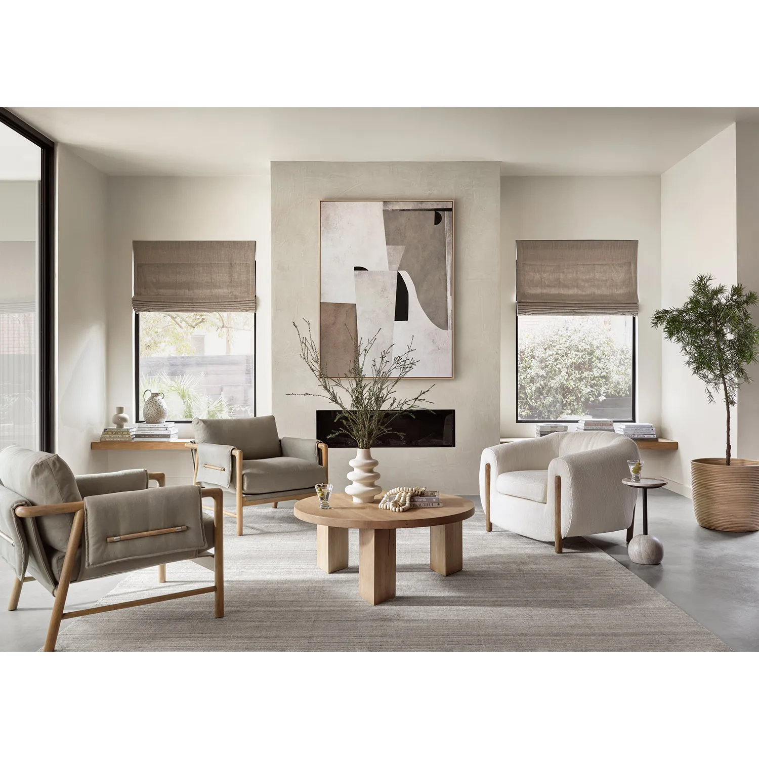 Kinslee Round Coffee Table - Brown, Parawood