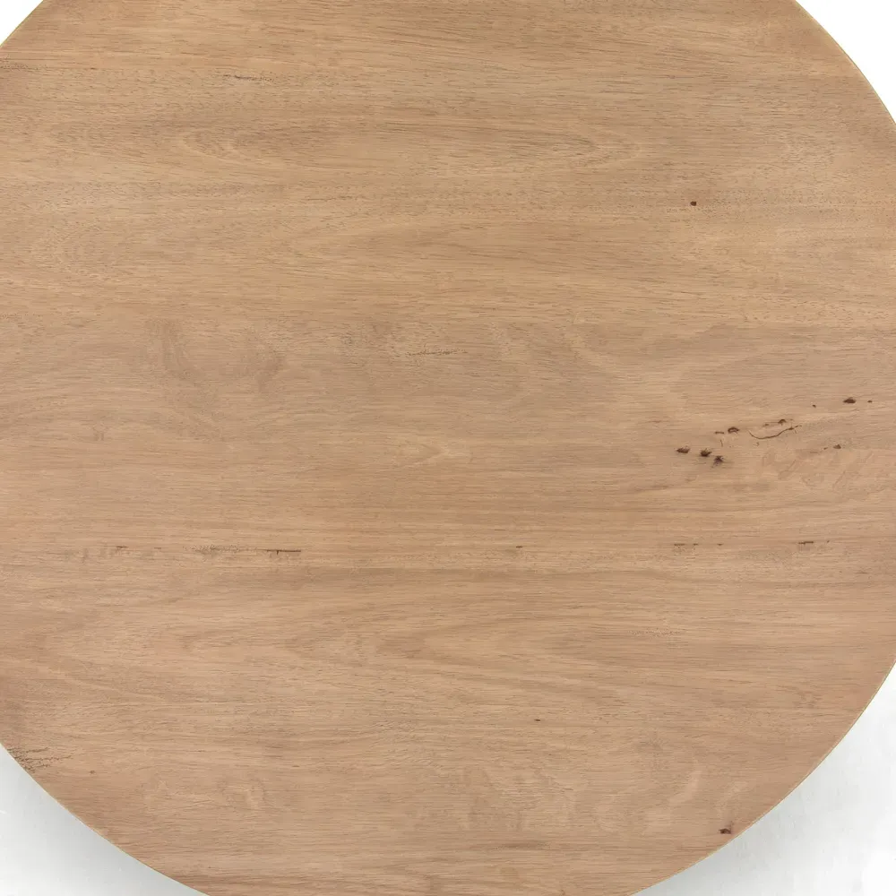 Kinslee Round Coffee Table - Brown, Parawood