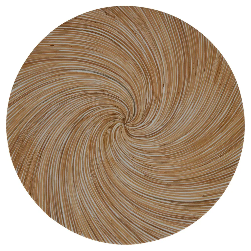 Kirk Round Side Table - Brown, Rattan