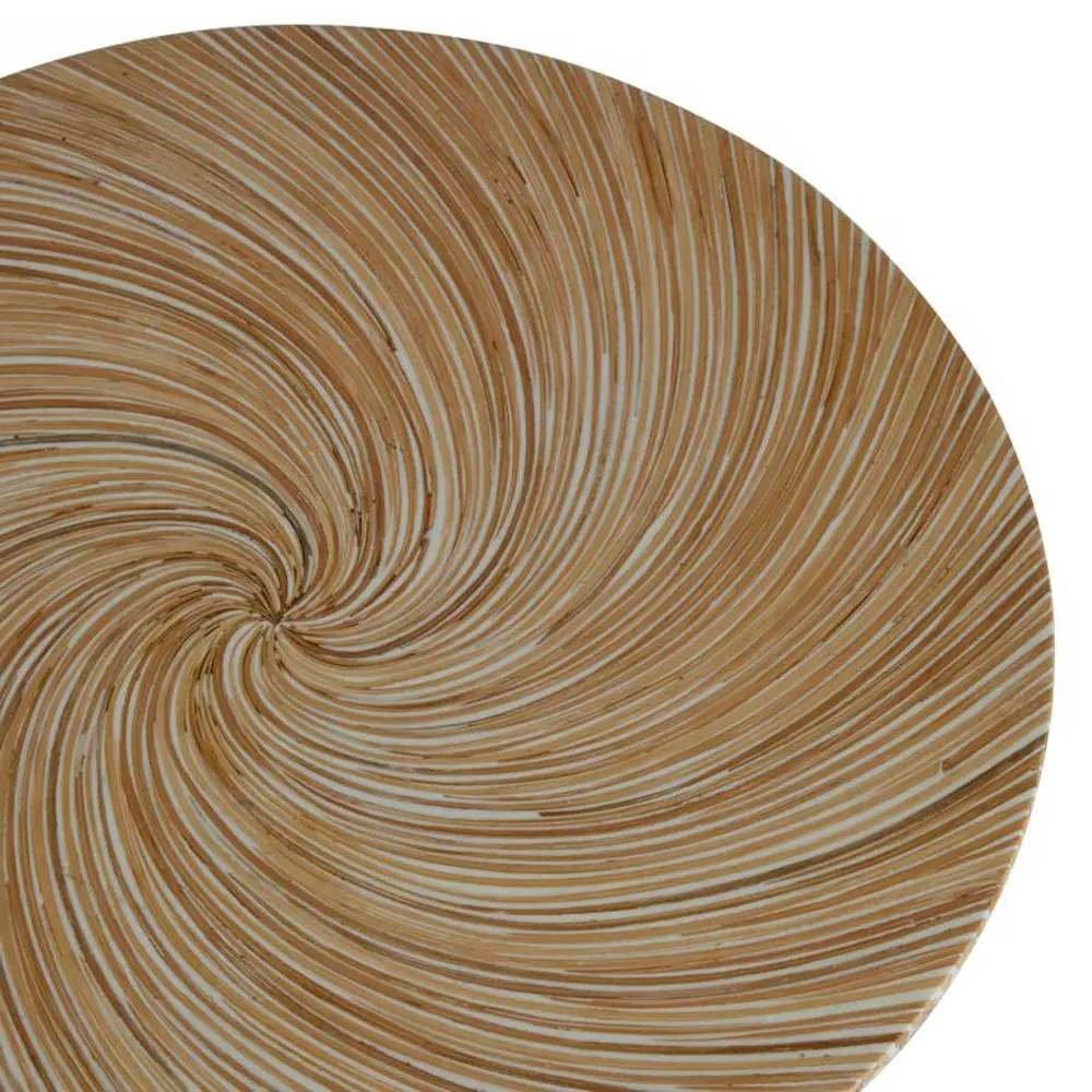 Kirk Round Side Table - Brown, Rattan