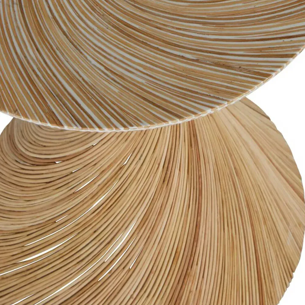 Kirk Round Side Table - Brown, Rattan