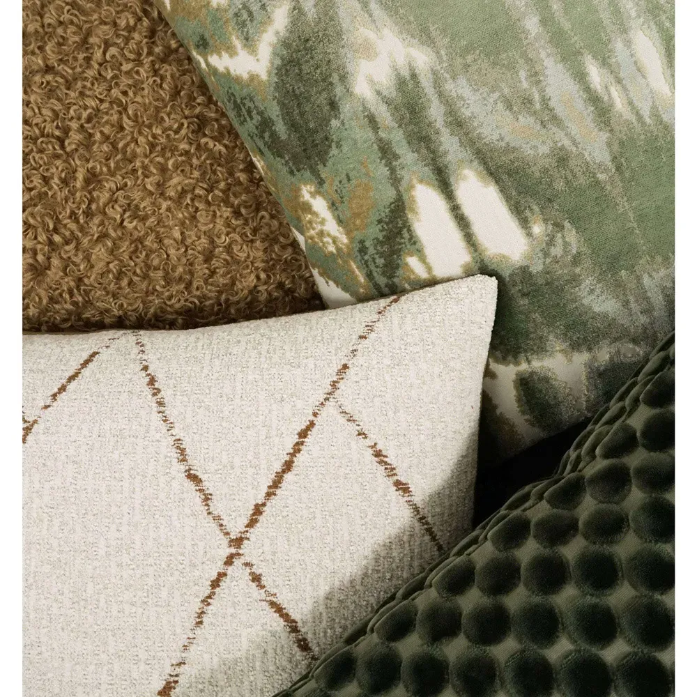 Kiyomi Abstract Throw Pillow - Eucalyptus