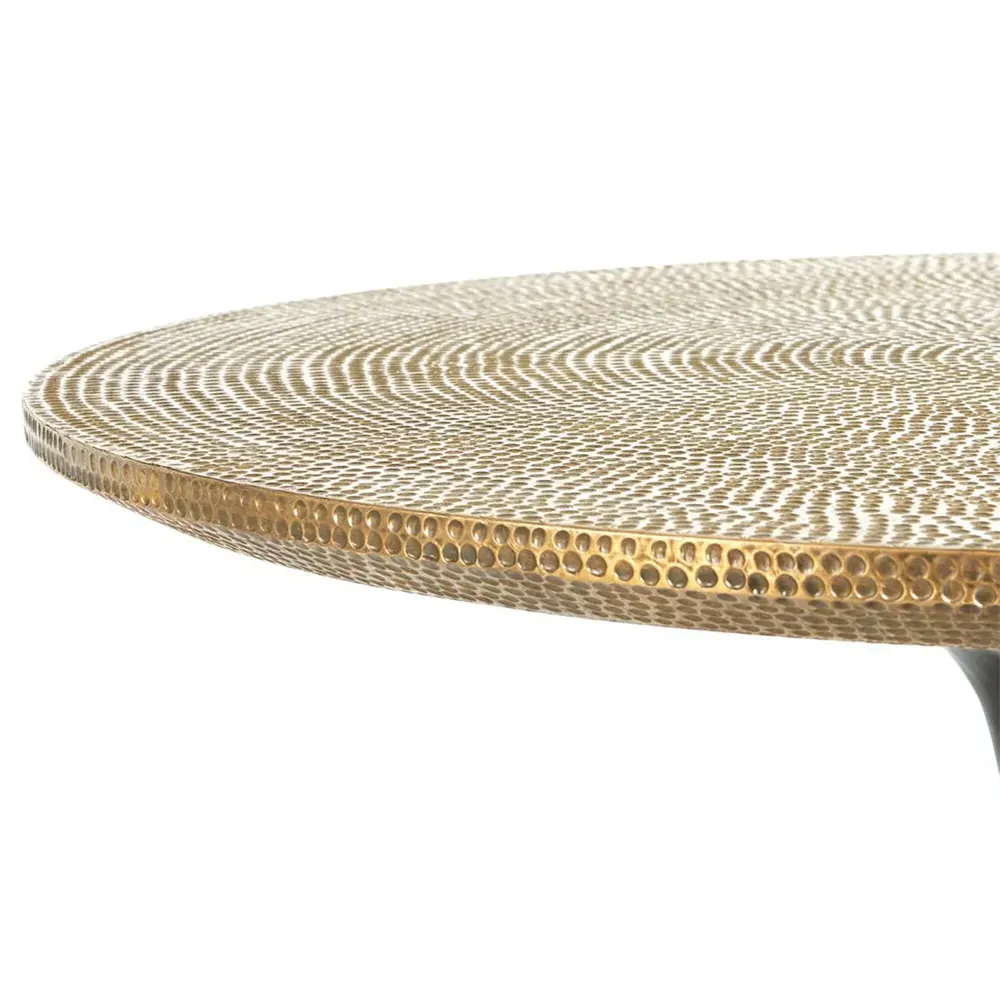 Klein Round Side Table - Gold, Brass