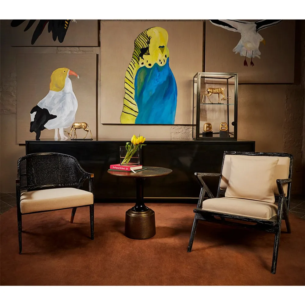 Klein Round Side Table - Gold, Brass