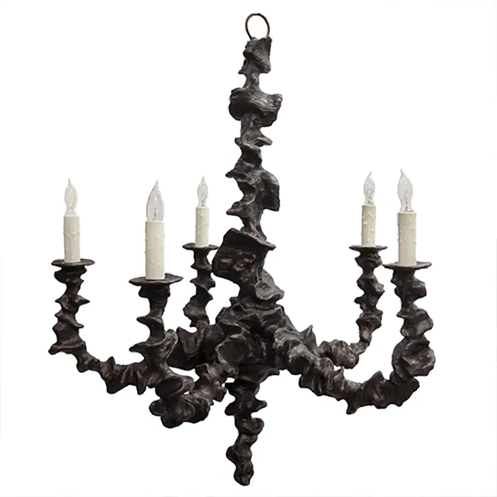 Klemm Candle Style Chandelier - Antique Bronze, Resin
