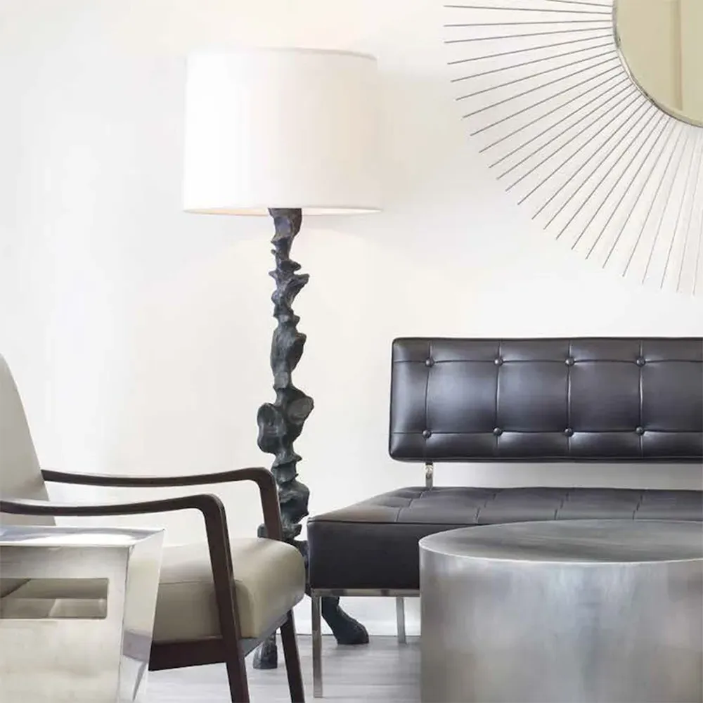 Klemm Tripod Floor Lamp - Frost White, Cast Resin