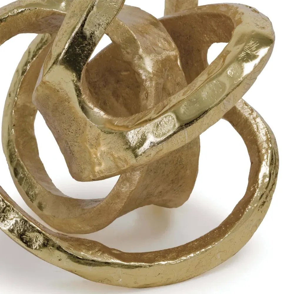 Knot Aluminum Sculpture - Gold