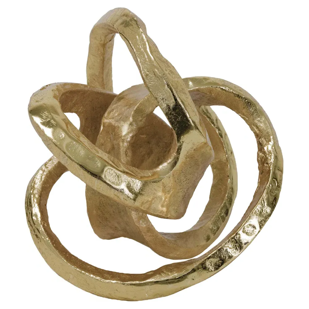 Knot Aluminum Sculpture - Gold image