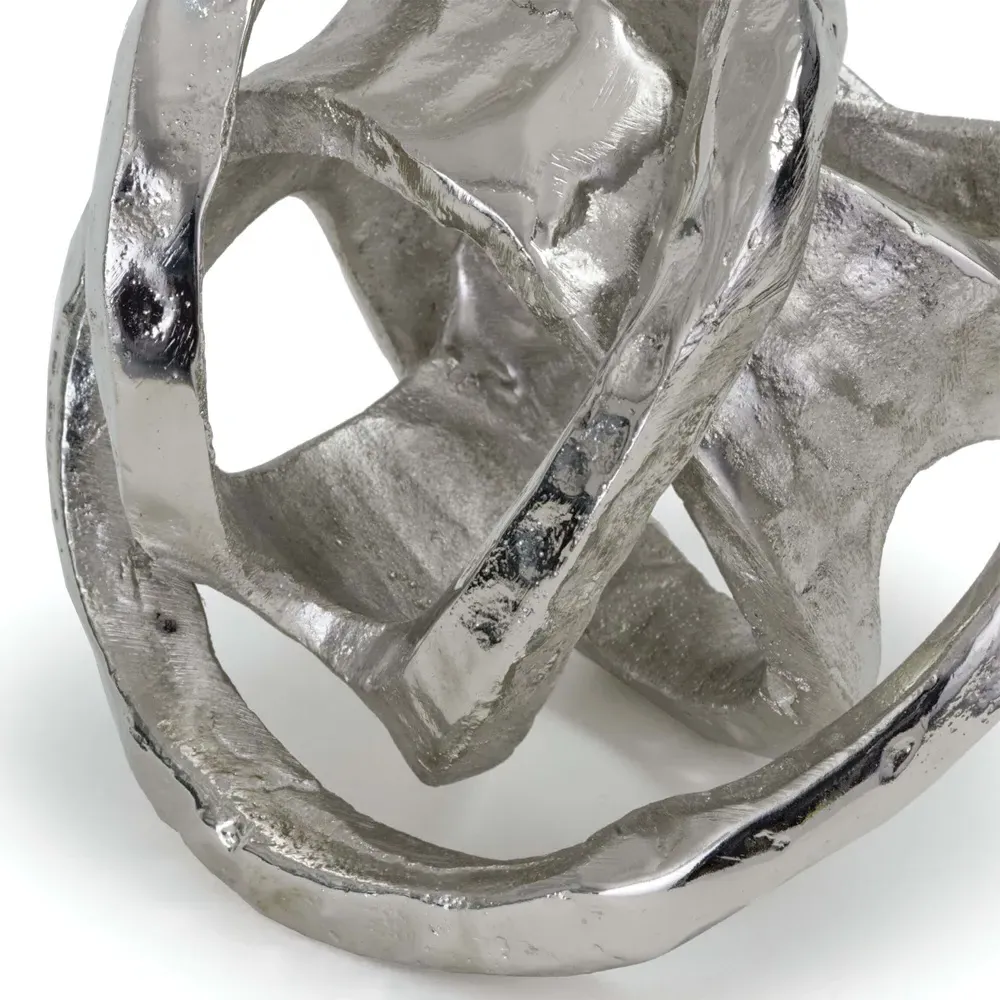 Knot Aluminum Sculpture - Polished Nickel