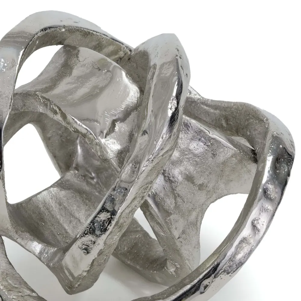Knot Aluminum Sculpture - Polished Nickel