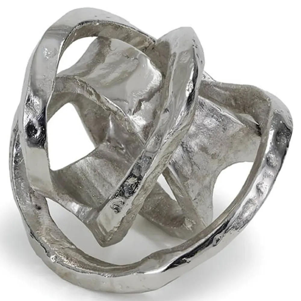 Knot Aluminum Sculpture - Polished Nickel