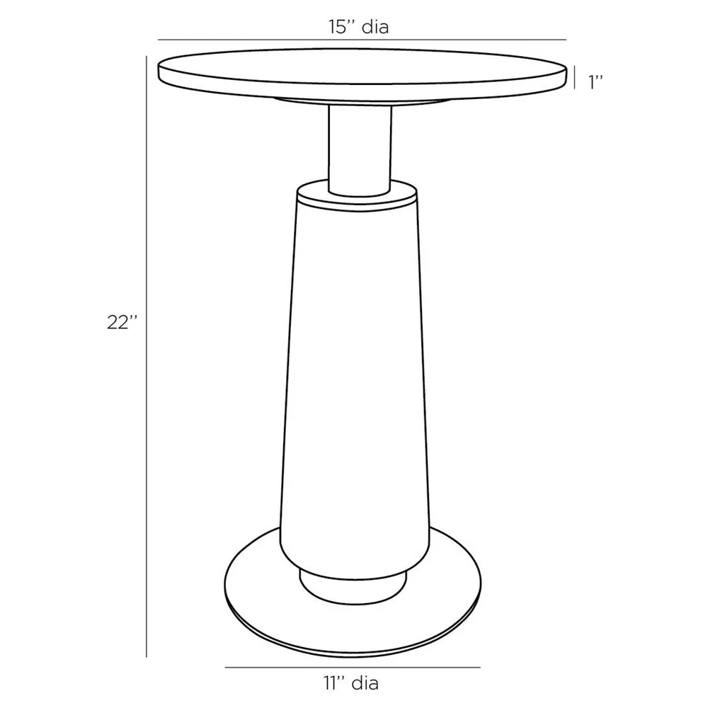 Knoxville Round Side Table - White Marble, Mango Wood