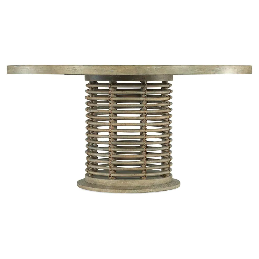 Kohana Round Pedestal Dining Table - Natural, Rattan