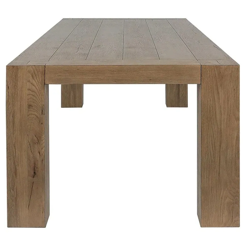Kohei Rectangular Dining Table - Brown, Reclaimed Oak