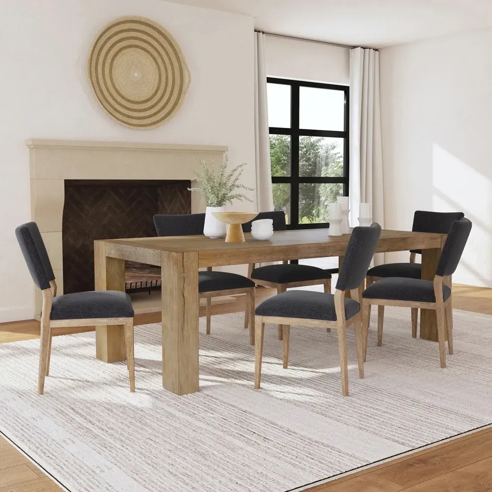 Kohei Rectangular Dining Table - Brown, Reclaimed Oak