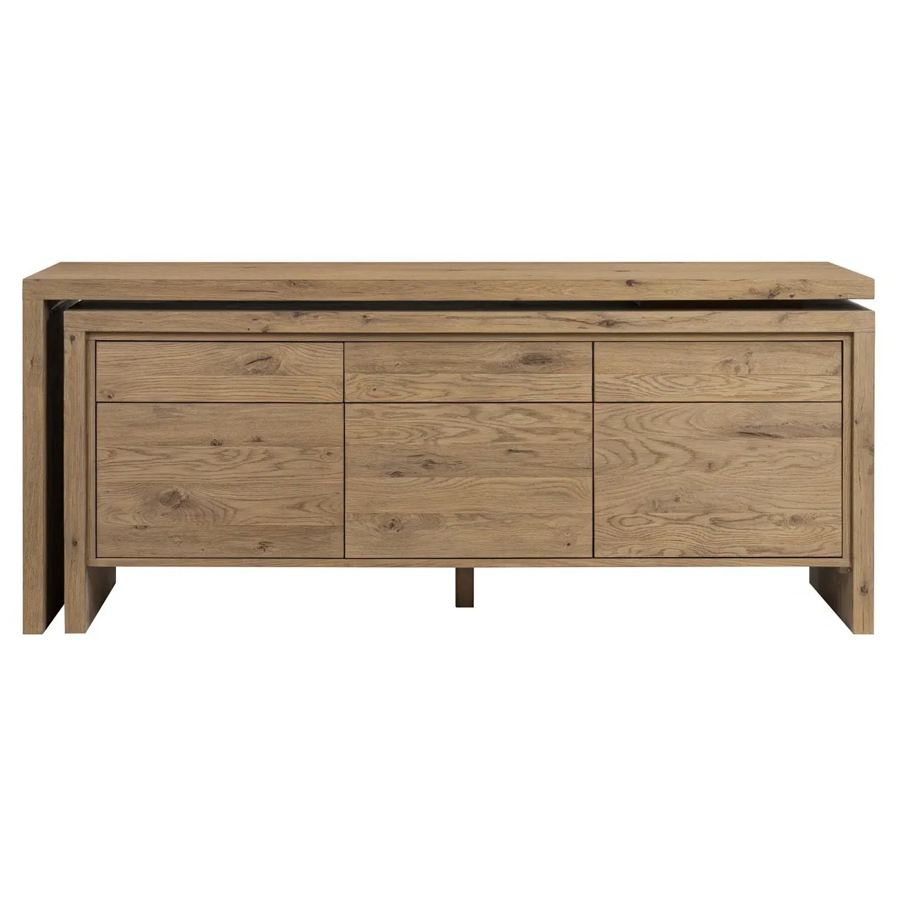 Kortney Rectangular Rotating Desk - Brown, Oak