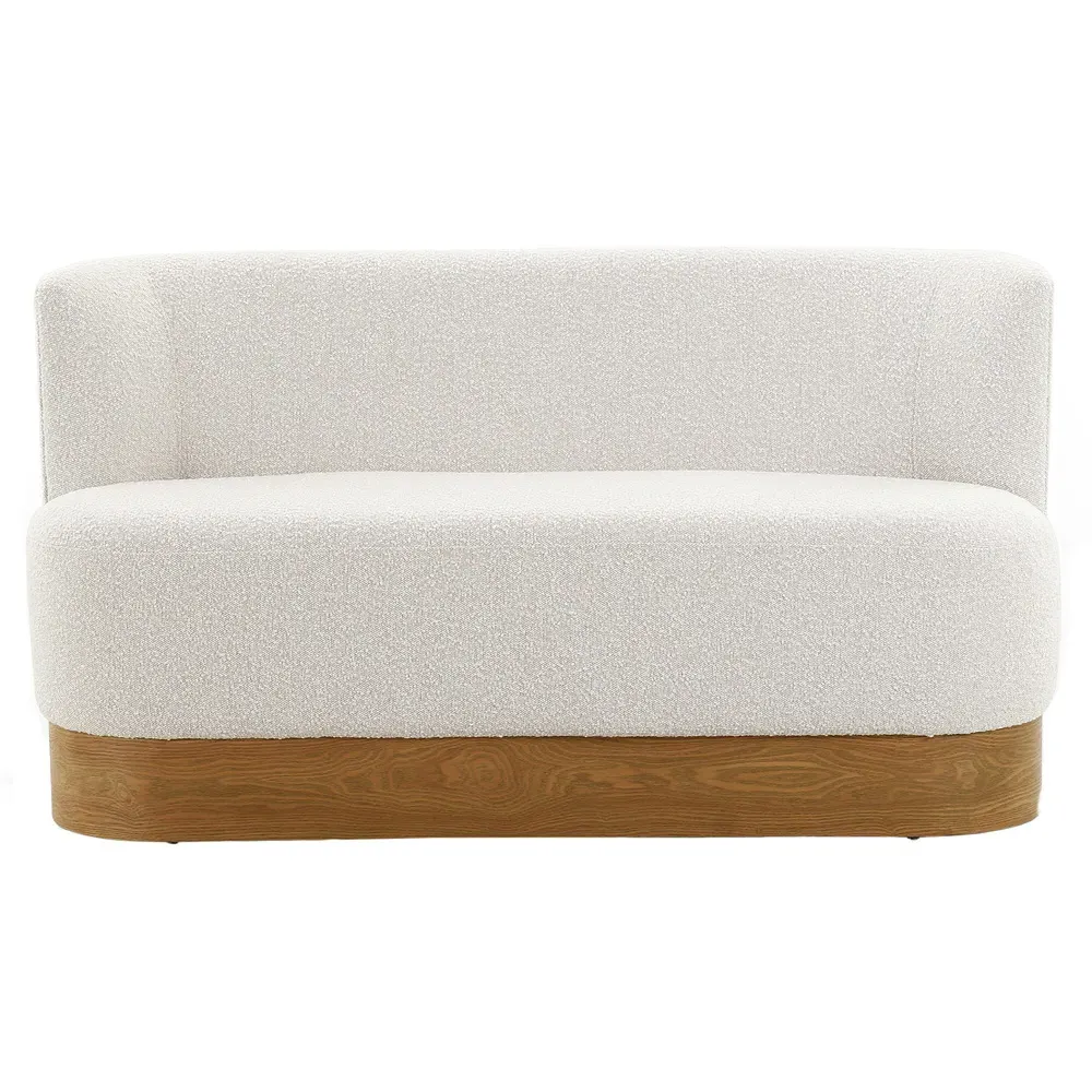 Krish Dining Bench - Off-White, Boucle