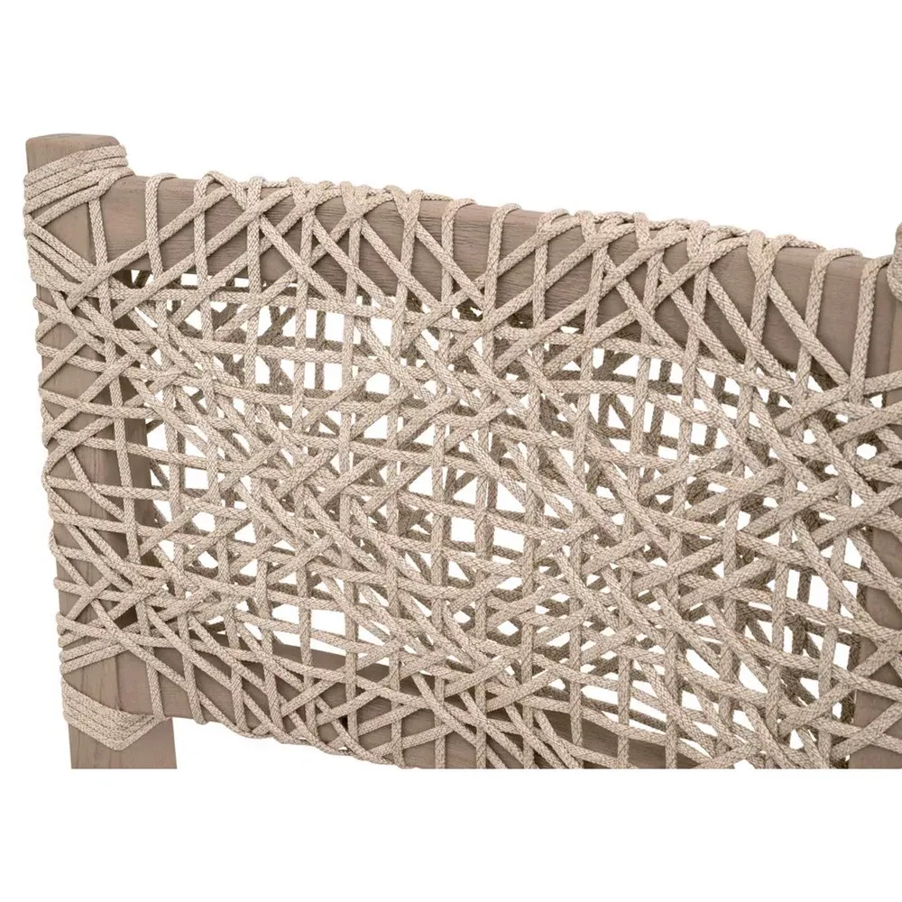 Kristoffer Outdoor Counter Stool - Ecru, Teak