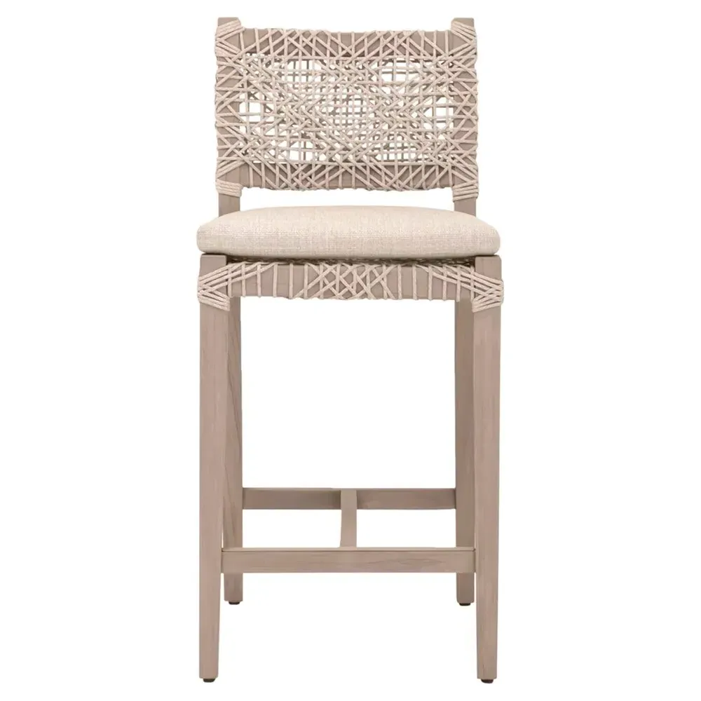 Kristoffer Outdoor Counter Stool - Ecru, Teak image