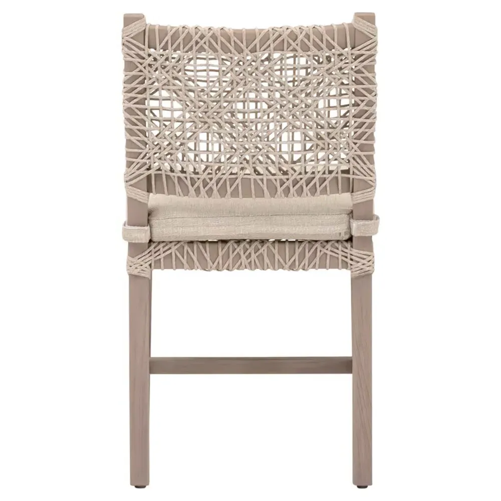 Kristoffer Outdoor Dining Chair Set of 2 - Ecru, Teak