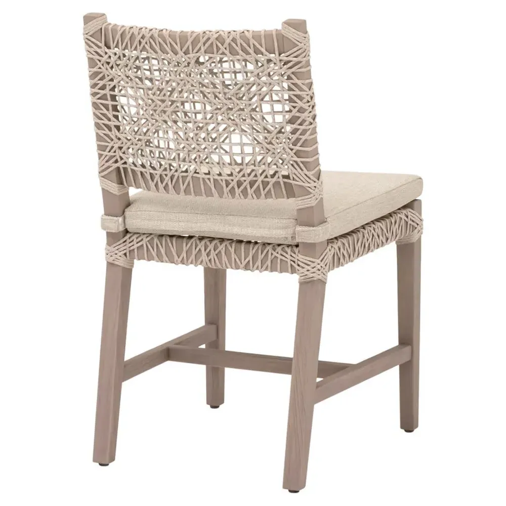 Kristoffer Outdoor Dining Chair Set of 2 - Ecru, Teak
