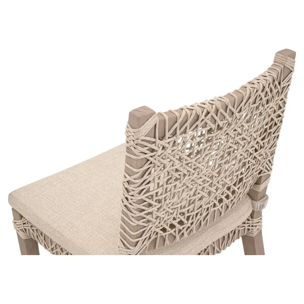 Kristoffer Outdoor Dining Chair Set of 2 - Ecru, Teak