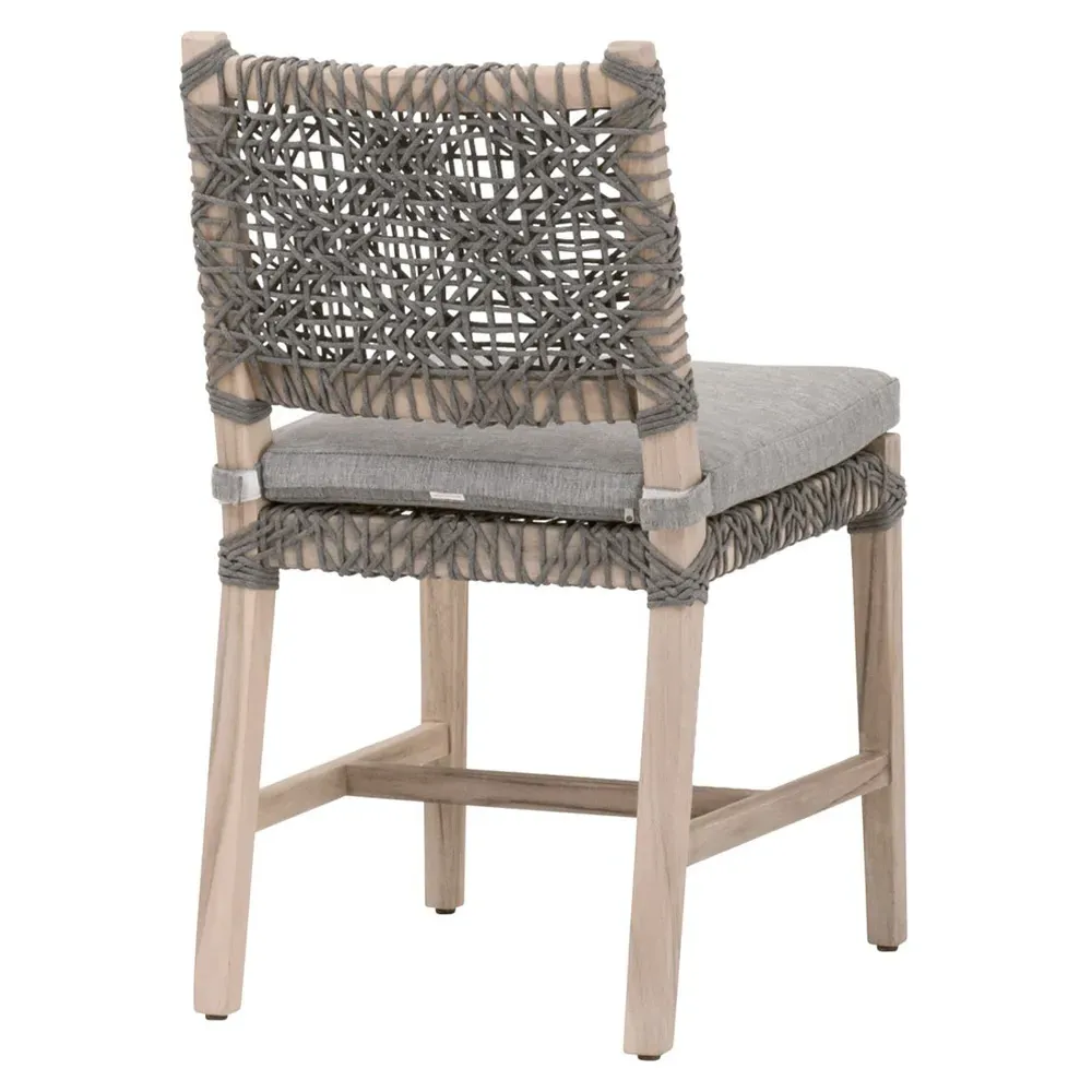 Kristoffer Outdoor Dining Chair Set of 2 - Grey, Teak