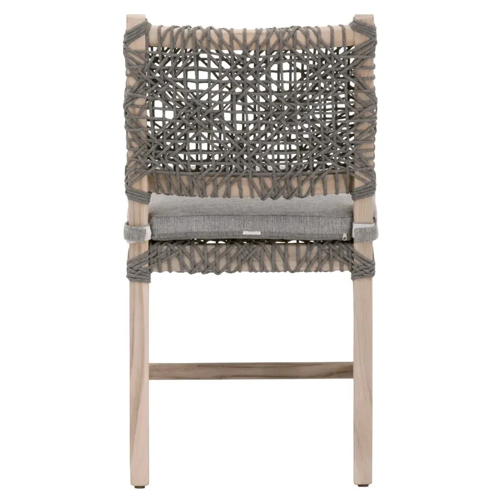 Kristoffer Outdoor Dining Chair Set of 2 - Grey, Teak