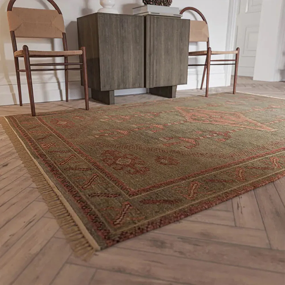 Kuku Hand Knotted Tribal Rug - Green, Wool