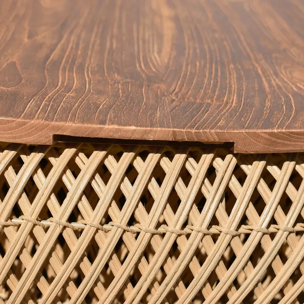 Kyawa Square Coffee Table with Storage - Brown, Teak