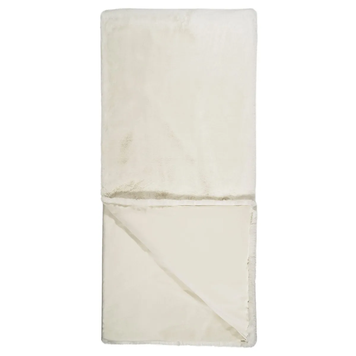 Kylen Faux Fur Throw Blanket - White, Polyester