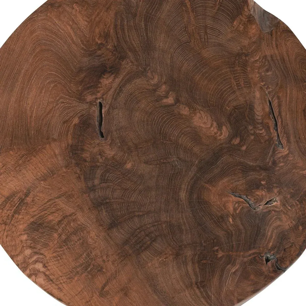 Kylo Round Side Table - Brown, Teak Wood