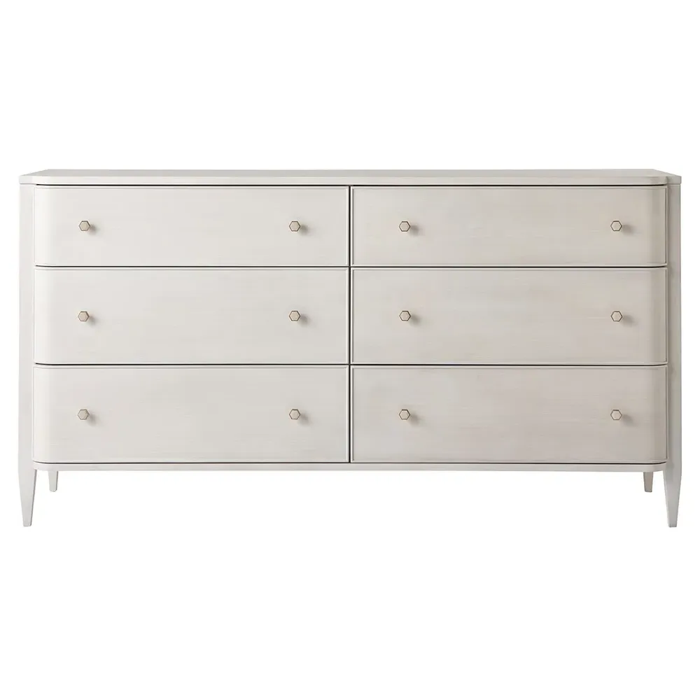 Kyng 6 Drawer Double Dresser - Cream, Wood