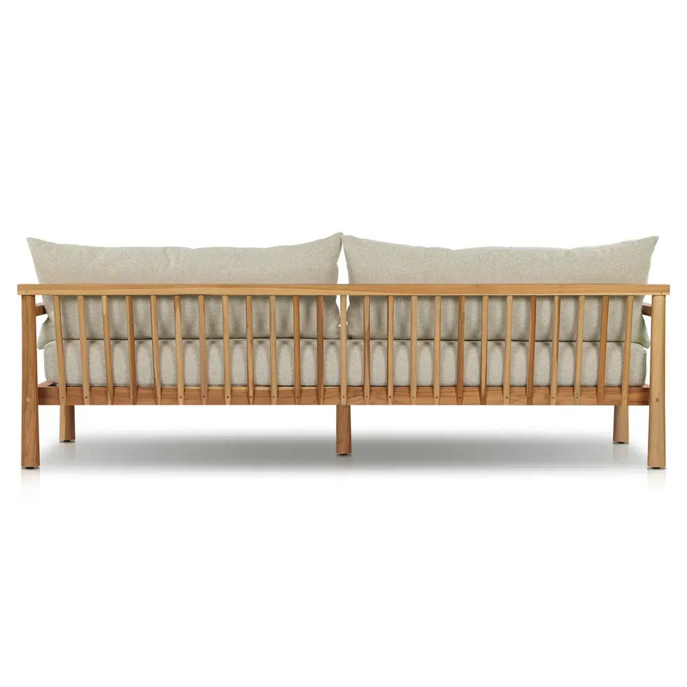 Kyrie 96-Inch Outdoor Sofa - Cream, Teak
