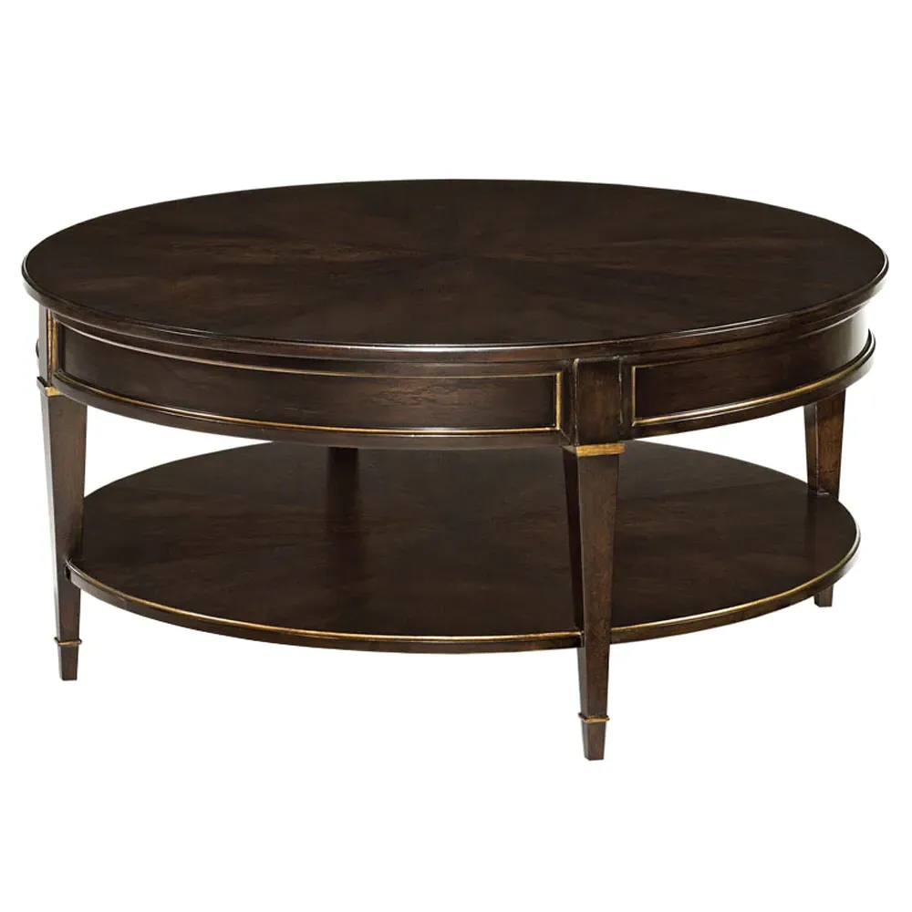 La Salle Round Coffee Table - Brown, Mahogany