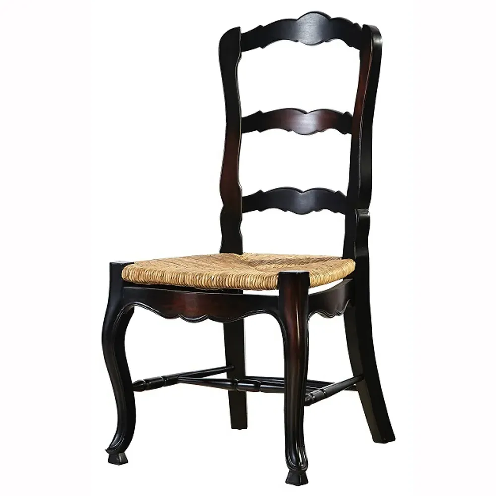Lacey Ladder Back Side Chair - Black, Mahogany