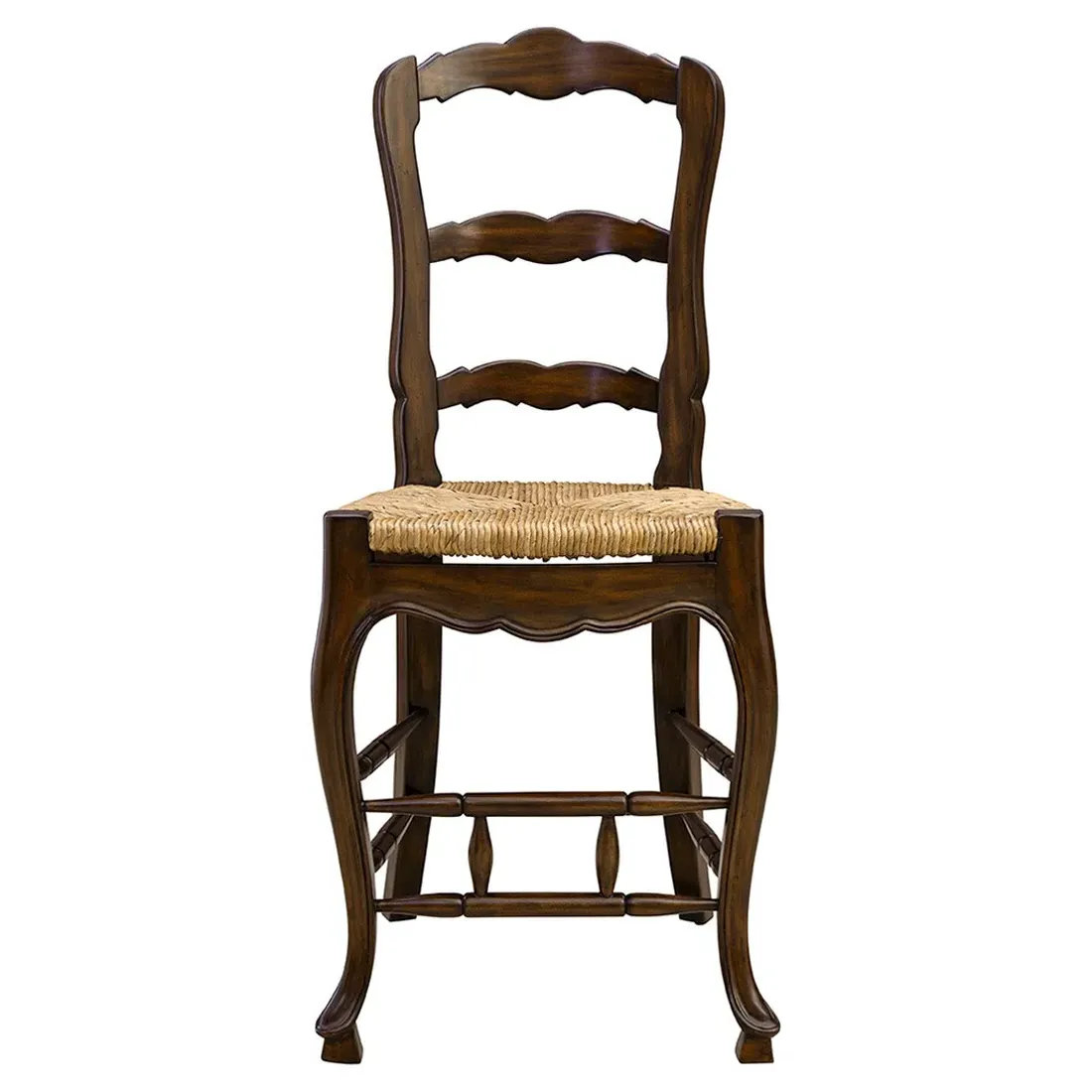 Lacey Woven Counter Stool - Dark Brown, Mahogany Wood image