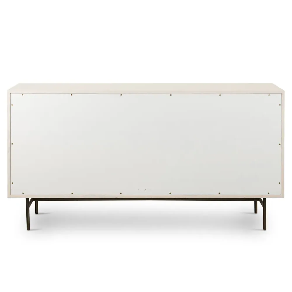 Ladeane Coastal 6 Drawer Double Dresser - Beige, Wood