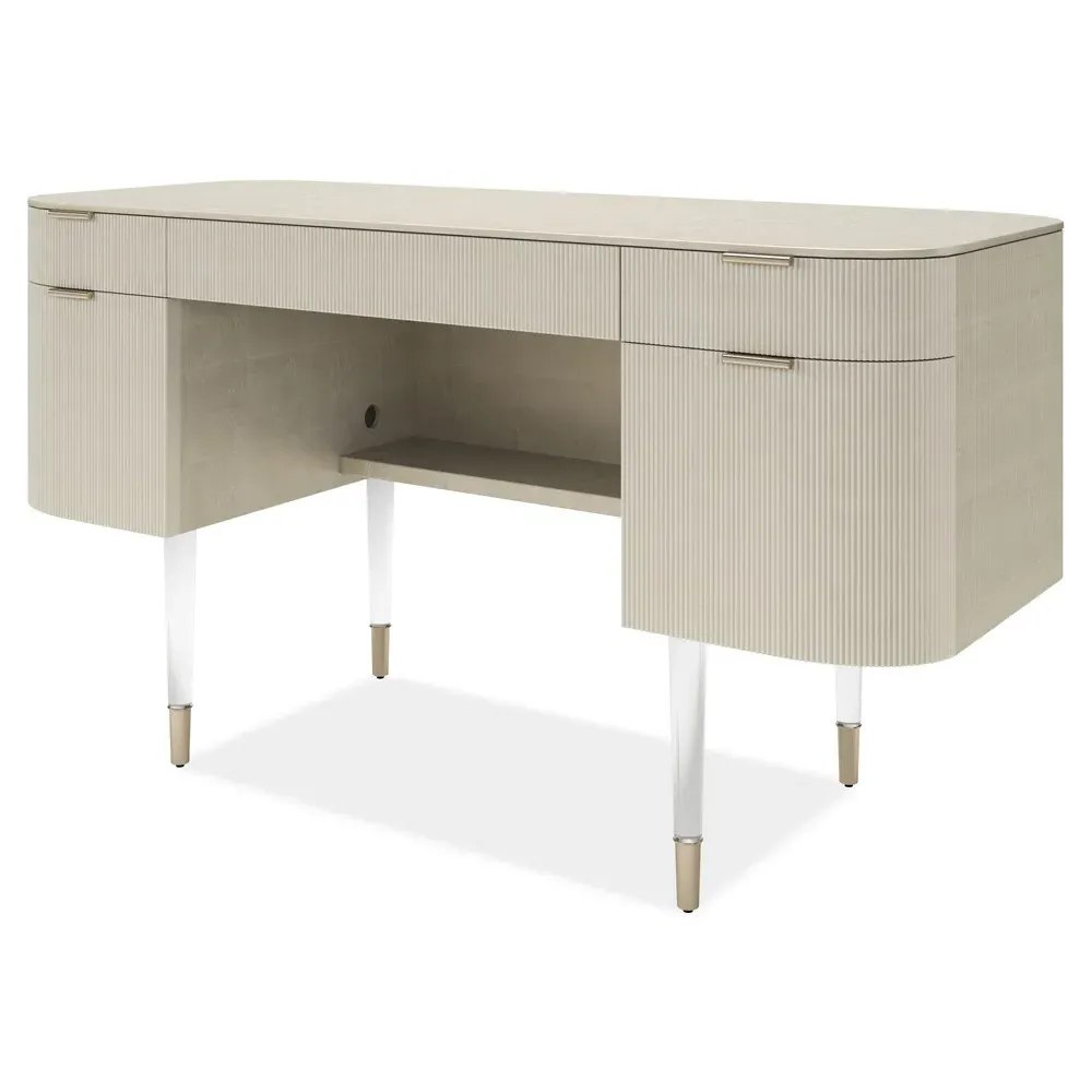 Lainey Desk - Beige, Resin