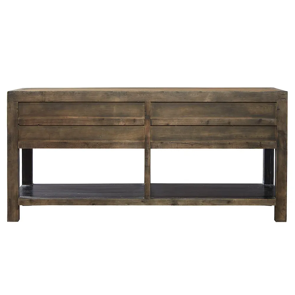 Laken 9 Drawer Sideboard - Black, Reclaimed Pine