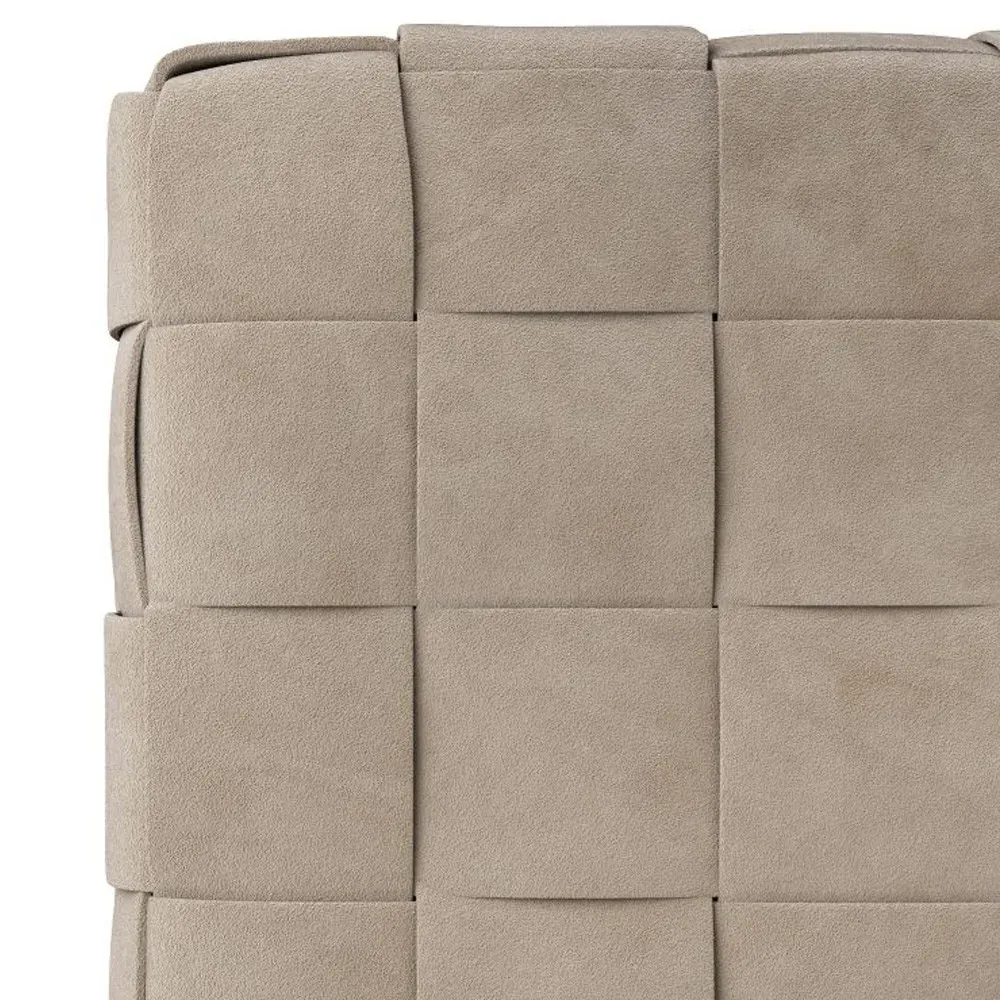 Lakewood Ottoman - Beige, Leather