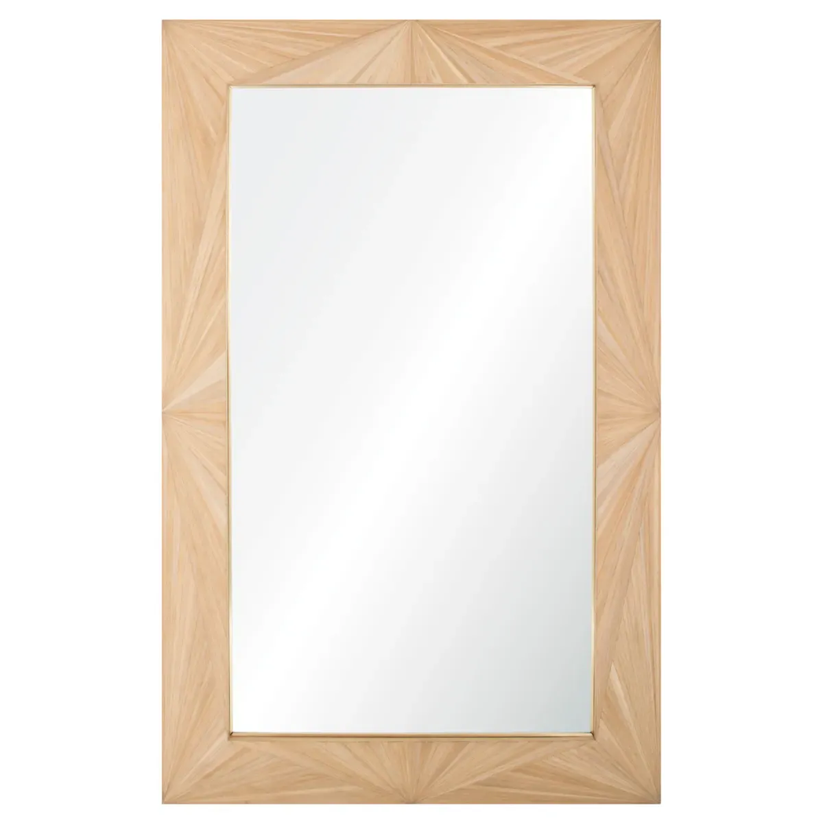 Lala Rectangular Wall Mirror - Natural, Straw image