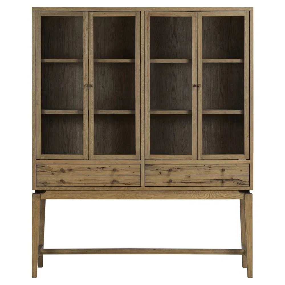 Lalaine Rustic Lodge Display Case - Brown, Oak image